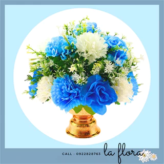 Blue flowers set เซ็ตดอกไม้สีฟ้า ดอกไม้ปลอม ดอกไม้ประดิษฐ์ ตกแต่งบ้าน ช่อดอกไม้ DIY พร๊อพถ่ายรูป