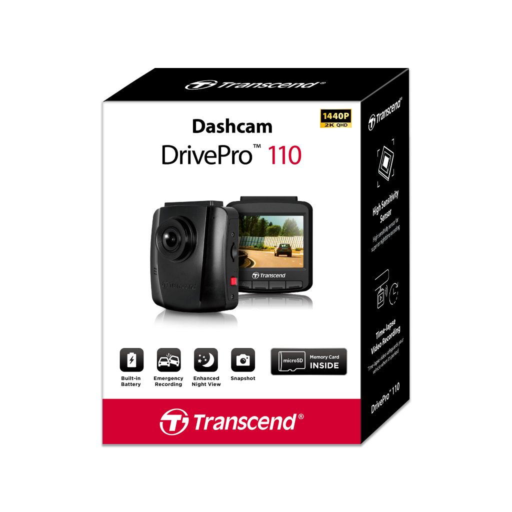 Transcend กล้องติดรถยนต์ DrivePro110 : MemoryCard 64GB -รับประกัน 2 ปี-มีใบกำกับภาษี