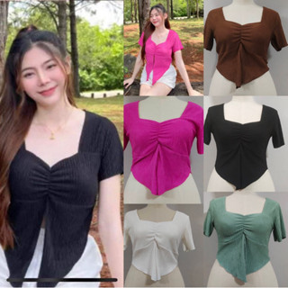 ❤️❤️พร้อมส่ง✅✅เสื้อแหวกหน้า Plussize