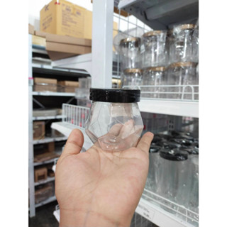 กระปุกเพชร PET 150ml. KP-30 ฝาดำ
