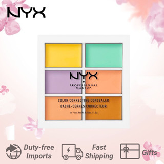 จัดส่งอย่างรวดเร็ว NYX Professional Makeup Color Correcting Concealer Palette NYX 6 สี คอนซีลเลอร์ รอยคล้ำใต้ตา แต่งหน้า ไฮไลท์