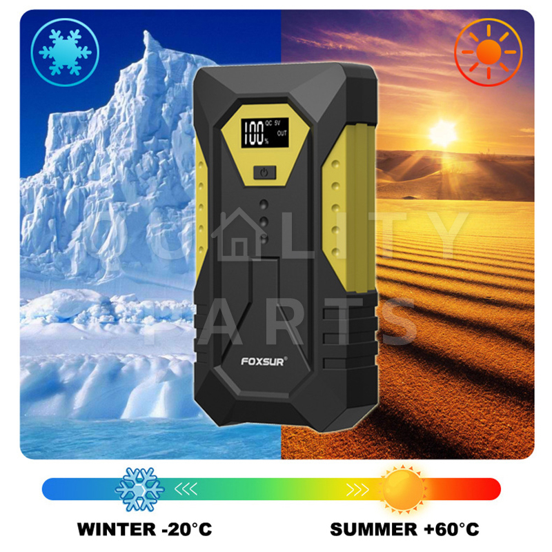 (ชุดฉุกเฉินติดรถ) FOXSUR เครื่องจั๊มสตาร์ทพกพา ปั๊มลมไฟฟ้า จั๊มแบต รถยนต์ มอไซค์ ไฟฉุกเฉิน ผ่าน มอก - รูปที่ 5