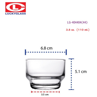 แก้วน้ำ ช็อต เป๊ก กาแฟ  ค็อกเทล ซอต LG-404404 (44) LUCKY รุ่น Sweet Shot Glass ขนาด 3.8 ออนซ์