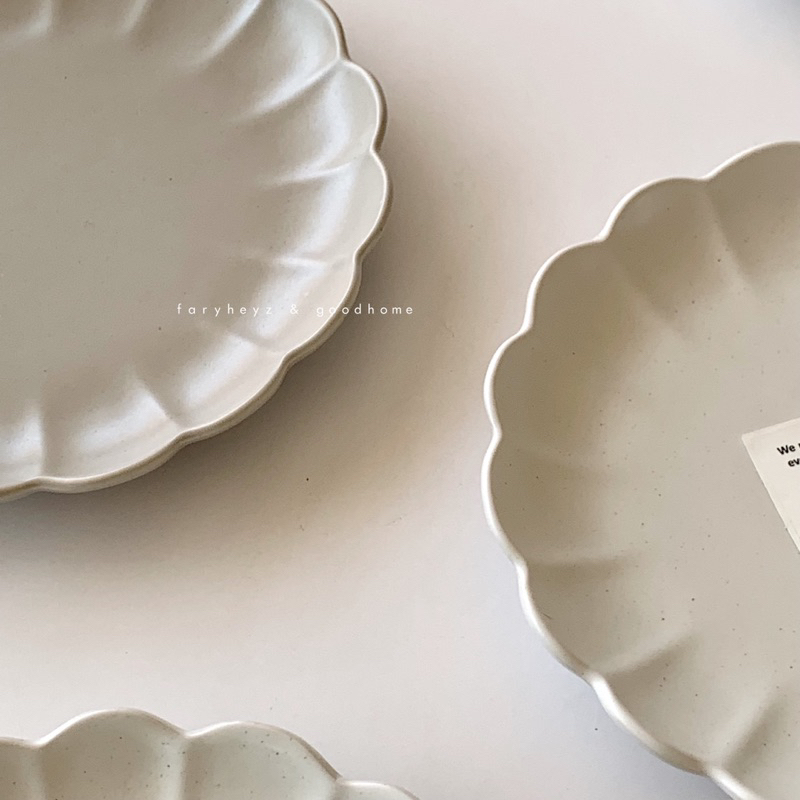 จานเซรามิคดอกไม้ ลายกระ ใช้ทานพาสต้า flower plate I faryheyz - รูปที่ 3