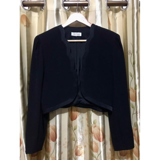 📌RAMUZ black cropped blazer suit jacket size 11 เบลเซอร์ สูท ทรงครอป สีดำ แบรนด์ญี่ปุ่น สูทออริจินอล สูทครอป ครอปสีดำ