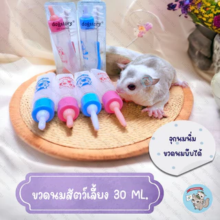 V ( ขวดนมสัตว์เลี้ยง 30 มล. ) ขวดนมสัตว์เล็ก ขวดนมป้อน ขวดนม จุกสั้น จุกยาว กล่องเซ็ท สัตว์เลี้ยง สัตว์เล็ก