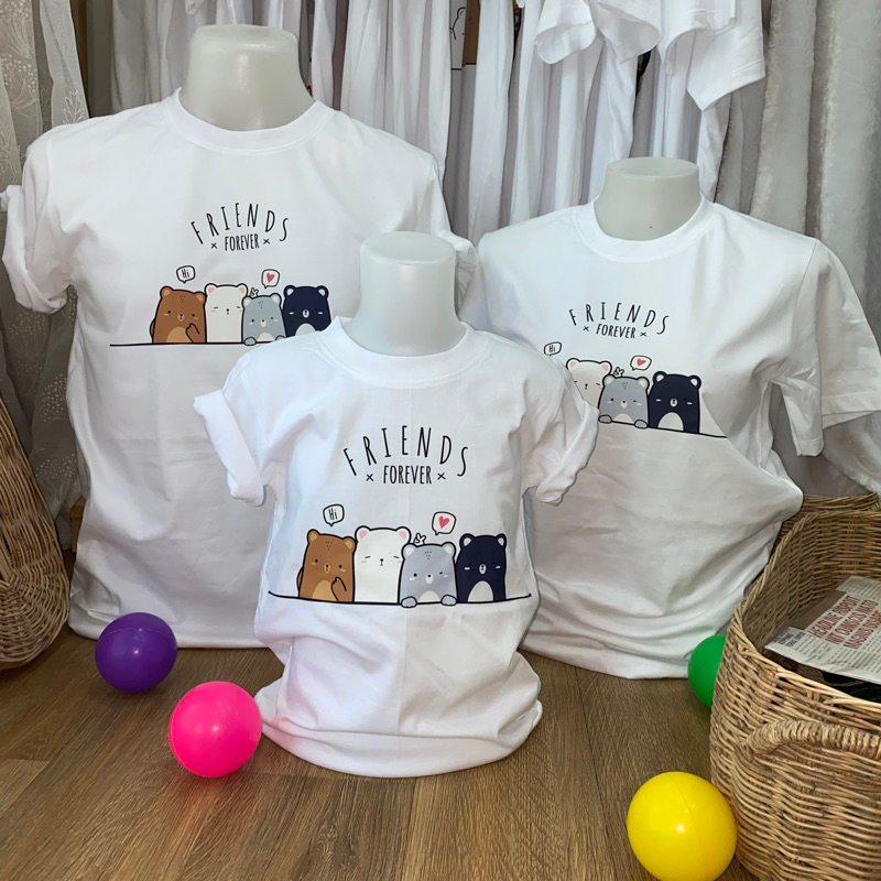 เสื้อครอบครัว (ราคาต่อตัว ราคาตามไซต์) ผ้าคอตอน สกรีนลายนูน ไม่บางสีชัด งานตรงปก – โปรปัง