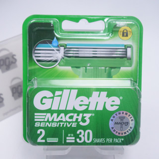 Gillette ใบมีดสำหรับที่โกนหนวด Gillette MACH3 Sensitive 1 กล่อง 2 ใบมีด 1ด้าม 1 ใบมีด 200922