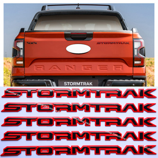 โลโก้ STORMTRAK สตอร์มแทรค ตัวอักษรนูน ติดฝากระบะท้าย ติดขอบประตูล่าง สำหรับ ฟอร์ด เรนเจอร์ เน็กซ์เจน New Next Gen Range