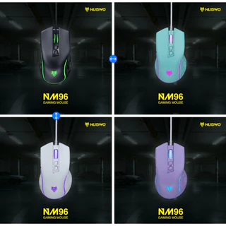 🎮 GAMING NUBWO NM96 GAMING MOUSE เมาส์เกมมิ่ง SILEN MOUSE เมาส์ไร้เสียงคลิก ปรับ DPI สูงสุด 3600 มี7ปุ่ม ปรับไฟได้ NM-96