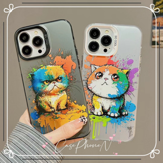 🔥สไตล์ใหม่🔥เคสไอโฟน iphone 11 14 Pro Max  ins สไตล์การวาดภาพสีน้ำมัน ป้องกันการตก เคส iphone 12 13 Pro Case for iPhone