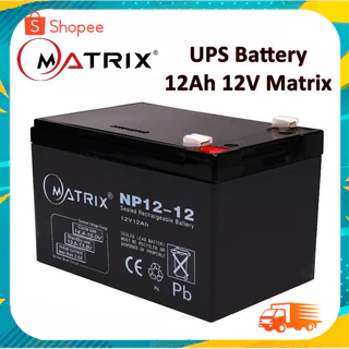 แบตเตอรี่เครื่องสำรองไฟ UPS Battery Matrix 5.5Ah /7.8Ah /9Ah /12Ah.12V คุณภาพดี ไฟเต็ม
