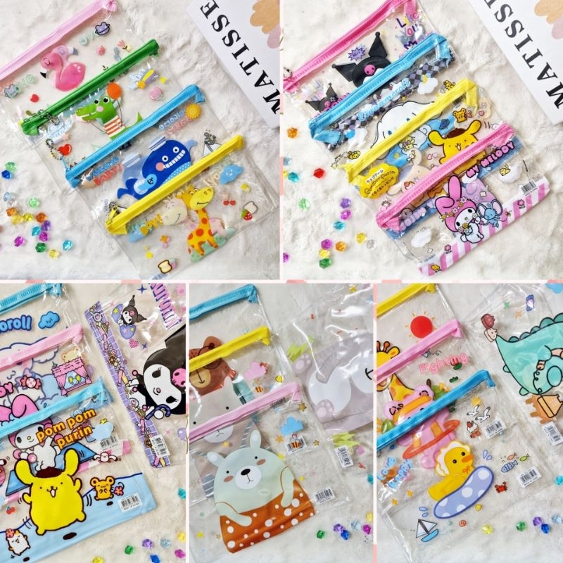 B...กระเป๋าดินสอใส 12 ใบ (ราคาส่ง)