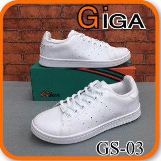 รองเท้าพละ ขาว รองเท้าผ้าใบ GIGA รุ่น Giga GS03