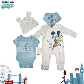 (พร้อมส่ง 6-12M) เซ็ทบอดี้สูท 4ชิ้น ชุดหมีเด็ก มิกกี้เมาส์ Mickey mouse By jrqkidstore