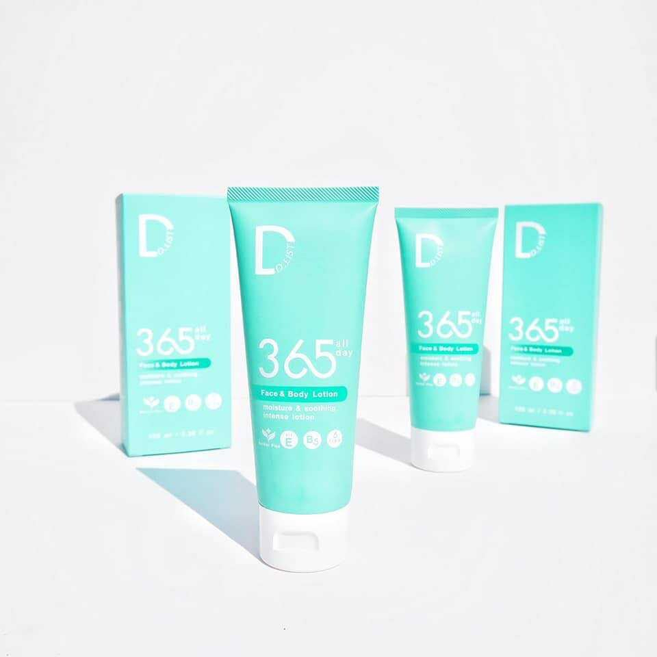 โลชั่นวิตามิน D.LIST 365 All Day Face & Body Lotion สูตรเข้มข้นซึมซาบเร็ว บำรุงผิวแห้งไม่เรียบเนียน