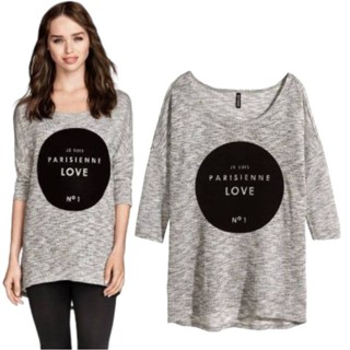 H : Grey Glitter Sweatshirt