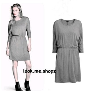 H: Grey Short Jersey Dress