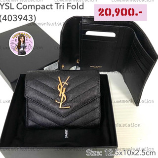 👜: New!! YSL Envelope Tri-fold Wallet 403943‼️ก่อนกดสั่งรบกวนทักมาเช็คสต๊อคก่อนนะคะ‼️