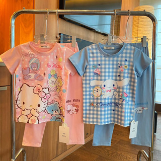 🩷🩵พร้อมส่ง 🐰BB KIDS ชุดเช็ทเสื้อเด็ก แขนสั้น ขายาว ลายการ์ตูนน่ารัก ผ้านิ่ม คุณภาพดี