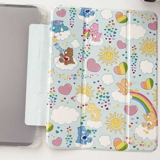 เคสไอแพด Gen9 10.2 Air5 หมีน่ารัก เคสiPad Gen8 Care Bears Gen10 Air4 Air3 Case iPad ใส่ปากกาได 11pro pro9.7 Pro10.5