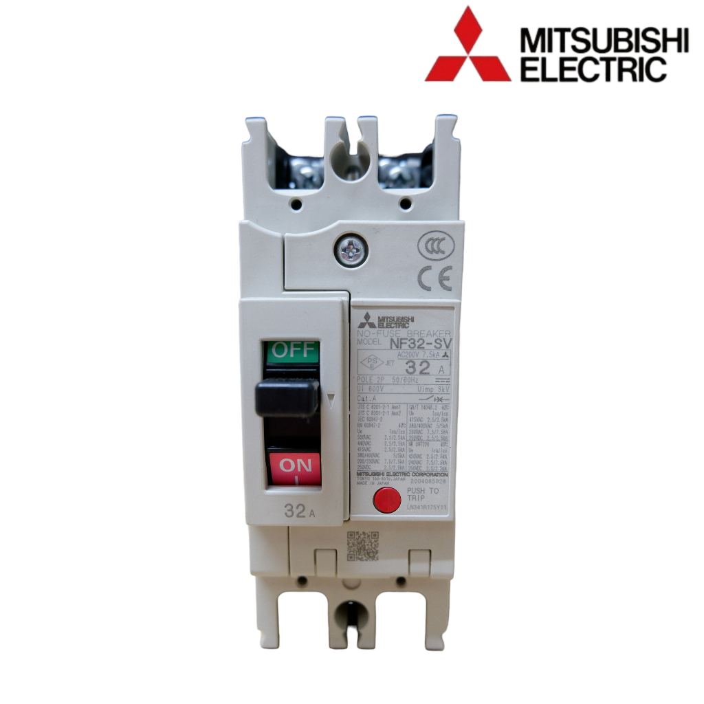 เบรกเกอร์ มิตซูบิชิ Mitsubishi NF 32 SV 2P 16A , 32A