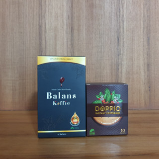 กาแฟสมุนไพร สูตรเข้มข้น Balans Koffie 1 กล่อง กับ DOPPIO 1 กล่อง ส่งฟรี มีบริการเก็บเงินปลายทาง