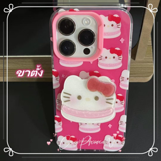 🔥สไตล์ใหม่🔥เคสไอโฟน iphone 11 14 Pro Max สาว คิตตี้สีชมพู ขาตั้ง ปกป้องเต็มที่ เคส iphone 12 13 Pro Case for iPhone