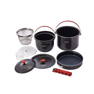 Coleman JP Aluminum Cooker Combo ชุดหม้อเคลือบ กระทะ หม้อหุงข้าว โคลแมน by Jeep Camping