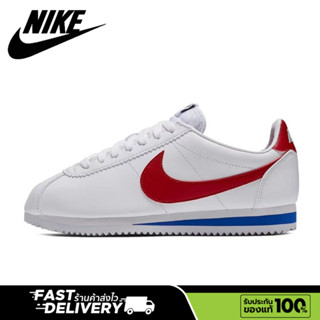 【ของแท้100%💯】Nike Cortez Low white red blue รองเท้าวิ่ง