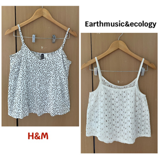 เสื้อสายเดี่ยวผู้หญิง แบรนด์ H&amp;M,Earthmusic&amp;ecology แท้ 💯%