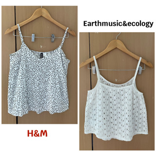 เสื้อสายเดี่ยวผู้หญิง แบรนด์ H&amp;M,Earthmusic&amp;ecology แท้ 💯%