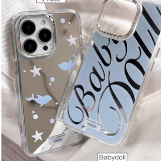 Baby blue color phone case from rolincube เคสไอโฟนกระจกสีฟ้า