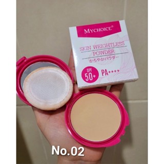 แป้งผสมรองพื้น SPF50+ PA++++ No.02 MYCHOICE SKIN WEIGHTLESS POWDER SPF50+ PA++++