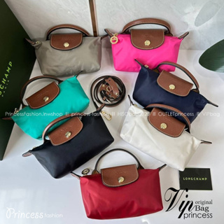 LONG-CHAMP LE PLIAGE ORIGINAL Pouch with handle กระเป๋าใบเล็กขนาดกระทัดเหมาะกับใส่ของจำเป็นจุกจิก กันน้ำได้ พร้อมส่ง