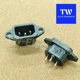 IEC320 C14 3pins male,เต้ารับIEC320 C14 ตัวผู้ติดแท่น,ซ็อกเก็ตตัวผู้250V 10Aติดแท่น,Socket IEC320 C14 AS-02