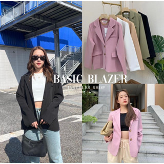 Basic Blazer เบลเซอร์แขนยาวมีซับใน ผ้าสวยใส่สบาย เสื้อสูทผู้หญิงแขนยาว