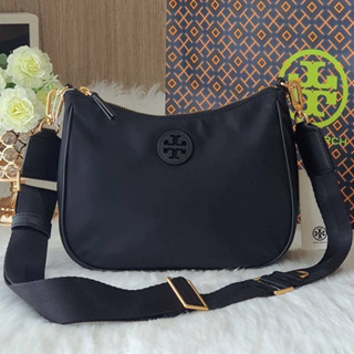 🍀🍀 มีสองสี TORY BURCH NYLON WEB MINI HOBO 88370