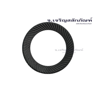 แหวนล็อคเดี่ยว แหวนกันคลายเหล็กดำ Safety Washer M6 M8 M10 M12 M14 M16 M18 M20 M24 แหวนล็อคกันคลายแบบจาน-มีฟัน เหล็กดำ