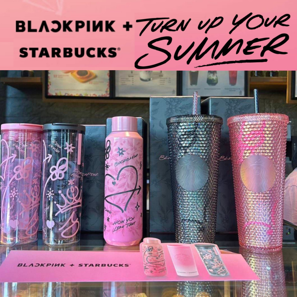 [Officialแท้] BLACKPINK แก้ว Starbucks Mug Cold cup Tumbler Bling Cold Cup สตาร์บัคส์