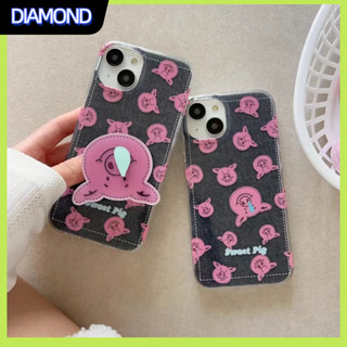 💲คูปองเคลม💲เคสไอโ case for iphone 11 12 ลูกหมูคาวบอยเพิ่มวงเล็บ เคส 14 13 12 11 pro max ซิลิโคนเหลวป้องกันการตกหล่น