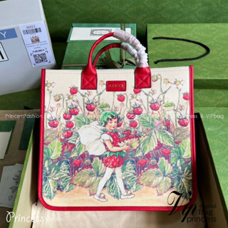 GUCCl Fairies Strawberry Tote Bag / GUCCl kid tote พร้อมส่ง เกรดท็อปออรินอล งานเหมือนสุด หนังแท้ สวยงามตามรูป