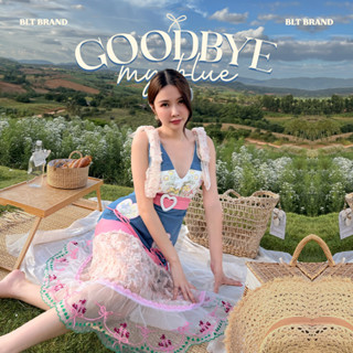 B115 Goodbye my blue : Maxi Dress เดรสยาวลูกไม้สุดสวย