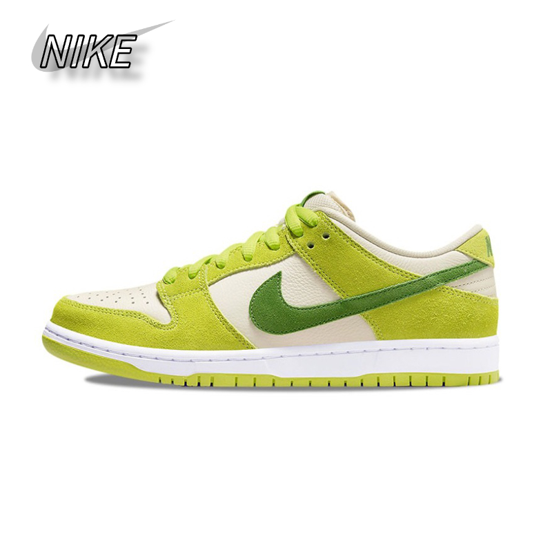 Nike Dunk SB Low SB Pro "Sour Apple" Green Apple Trendy Retro Low Top รองเท้าผ้าใบของแท้ 100%