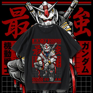 เสื้อยืด Gundam Mech Warrior RX-78 อะนิเมะแขนสั้นผ้าฝ้ายอะนิเมะแขนสั้นใหม่