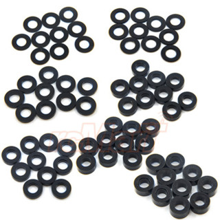 Yeah racing ALUMINUM M3 FLAT WASHER 0.25 / 0.5 / 1 / 1.5 / 2 / 2.5 / 3MM 10PCS SET BLACK YA-0390BK