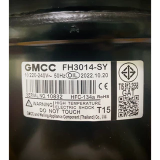 GMCC คอมเพรสเซอร์ตู้แช่ /HITACHIเดิม รุ่น FH3014-SY (1/2HP) น้ำยา R134a ใช้แทนคอม AE4440,AE2415Y,AE4459,AE2413ได้