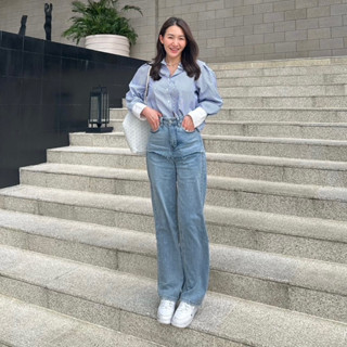 (ใส่โค้ดลด WYDZNQ ลดเพิ่ม 65.-) Prime jeans ยีนส์ทรงกระบอก