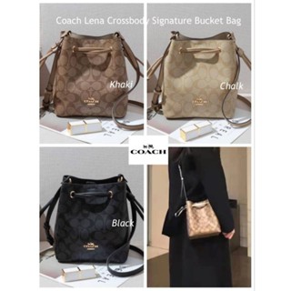 กระเป๋าสะพายไหล่ผู้หญิง Coa Lena Crossbody Signature Bucket Bag 001