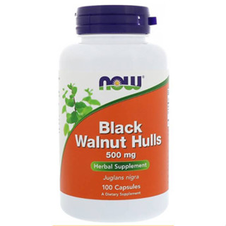 วอลนัตดำ NOW Foods, Black Walnut Hulls, 500 mg, 100 Veg Capsules